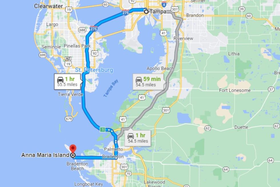 Tampa To Anna Maria Island Best Routes Stops To Make Tampa To Anna Maria Island Map 980x654 